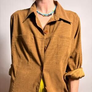 Vintage Venezia Jeans Faux Suede Shirt - Size 18/20 (Large)